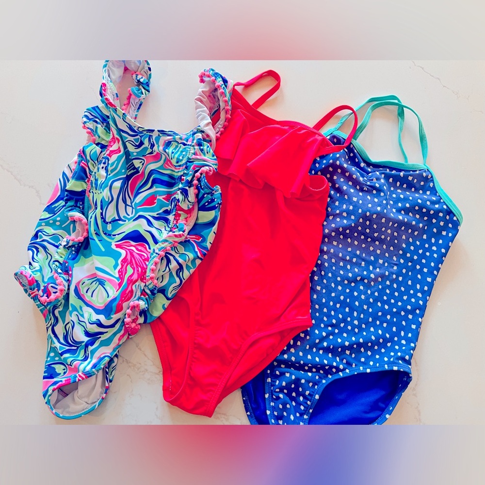 Three (3) Size 6/7 Girls Swimsuits